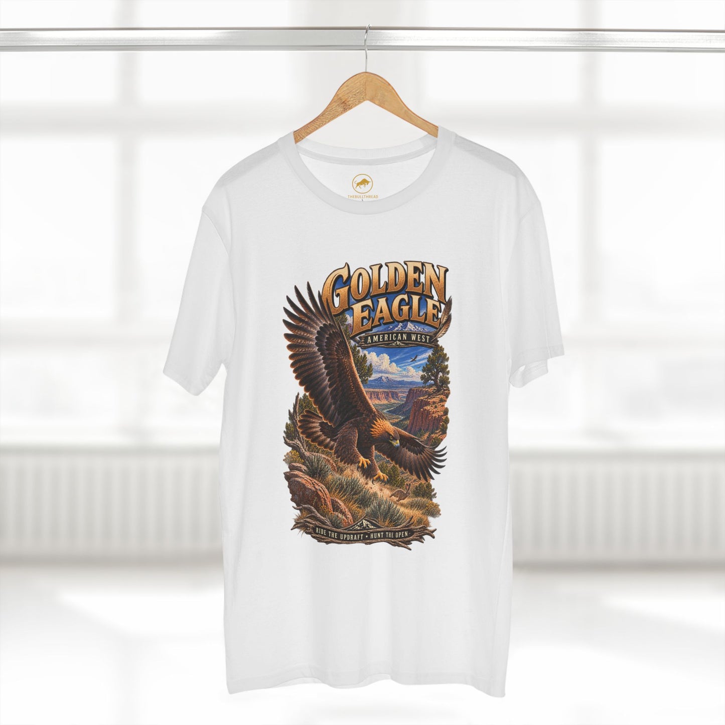 Golden Eagle Shirt, American West Wildlife Tee, Western Bird of Prey Graphic T-Shirt, Raptor Nature Gift.