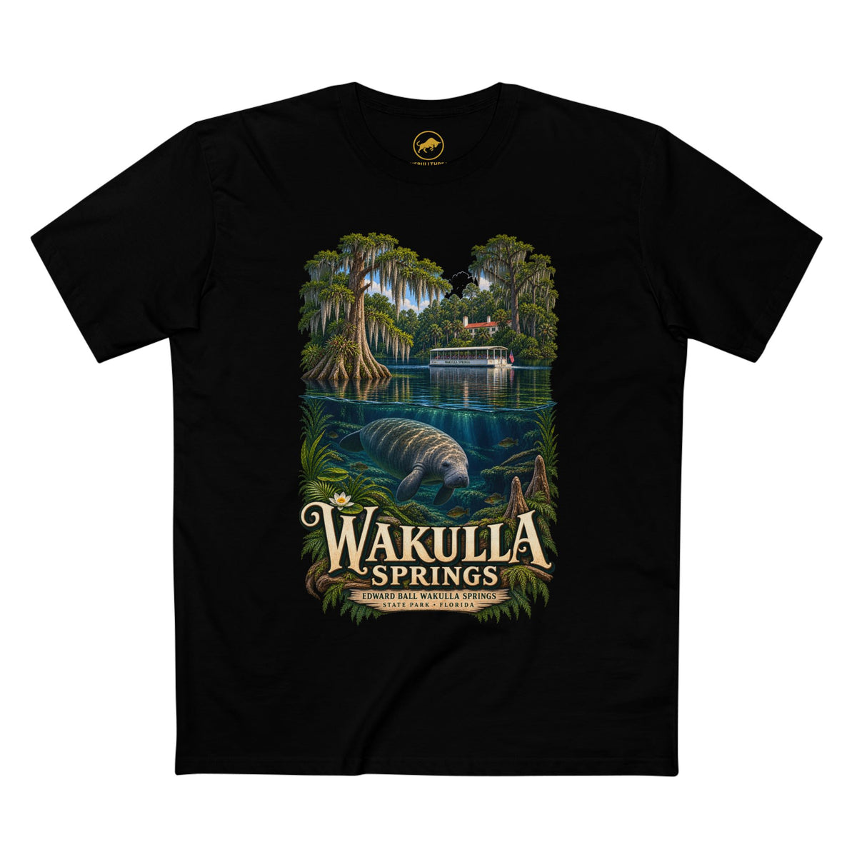 Wakulla Springs Shirt, Florida Manatee Graphic Tee, Edward Ball State Park Travel Souvenir.