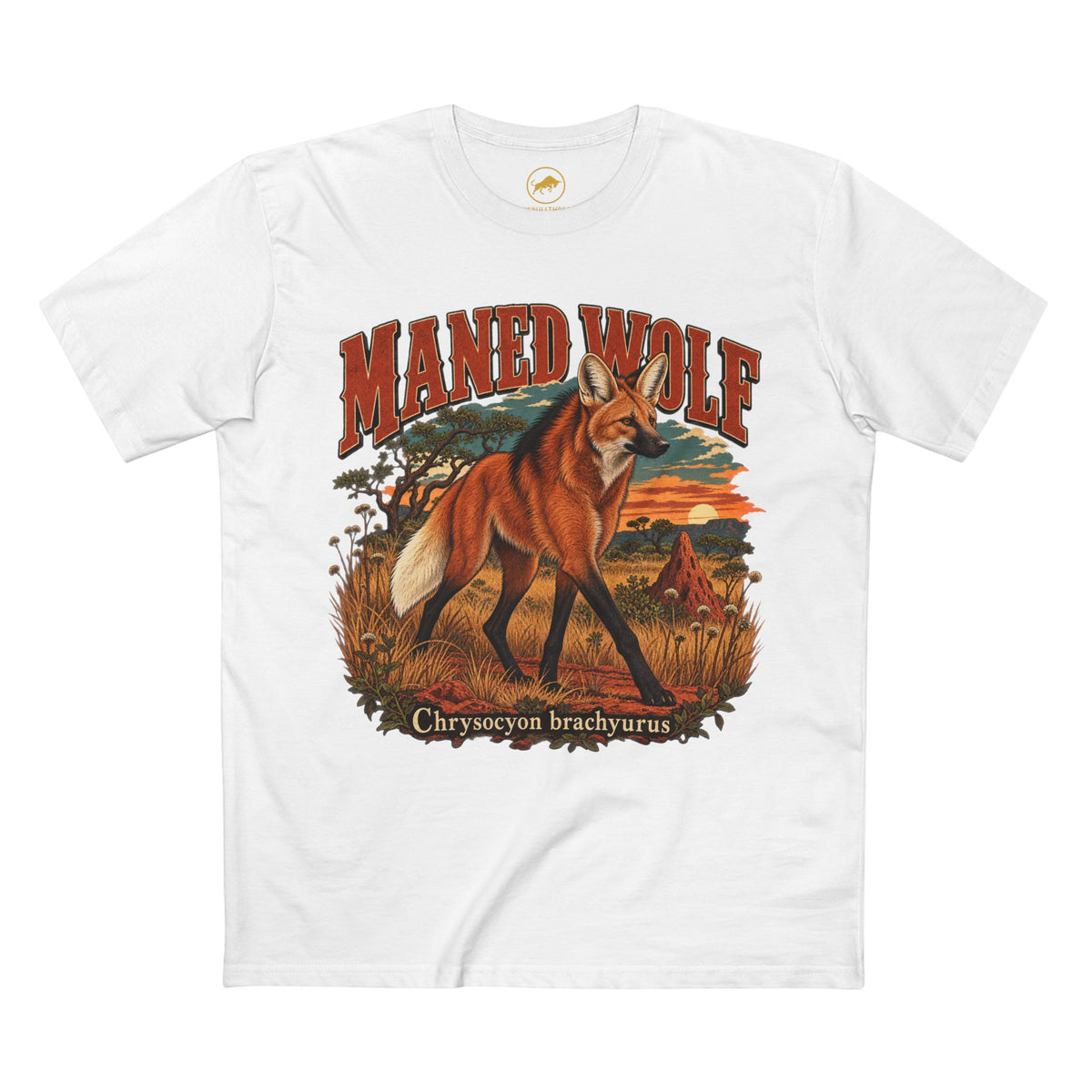 Maned Wolf Shirt, Brazilian Cerrado Wildlife Tee, Chrysocyon Brachyurus Canid Gift.