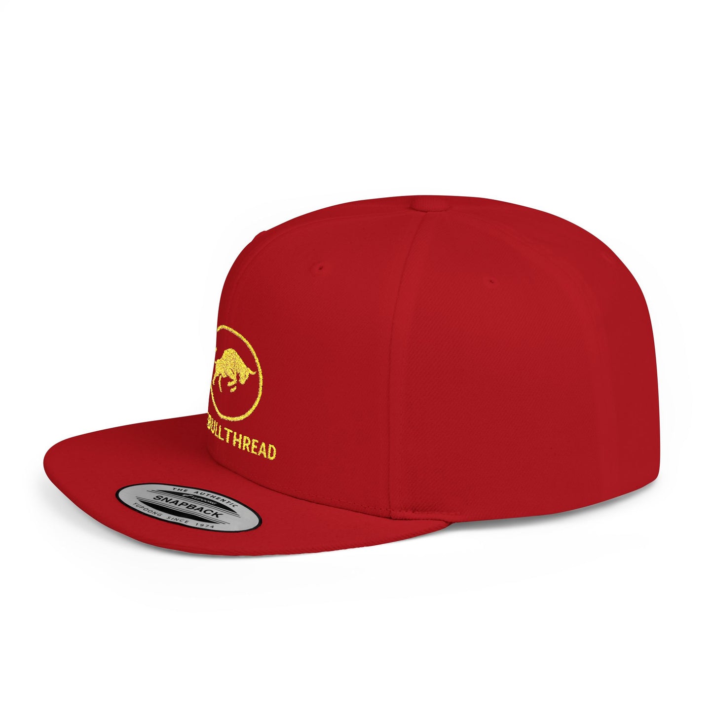 Premium Embroidered Snapback Hat - 6089M Flat-Bill Crypto Cap by TheBullThread