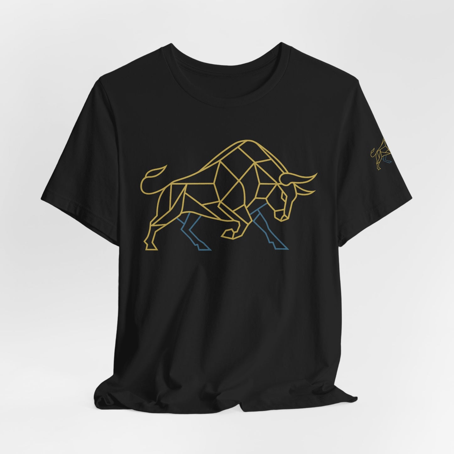 Premium Minimalist Crypto T-Shirt - Geometric Bull Graphic Inspired by Bitcoin & XRP by TheBullThread