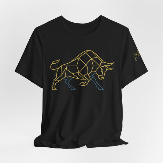 Premium Minimalist Crypto T-Shirt - Geometric Bull Graphic Inspired by Bitcoin & XRP by TheBullThread