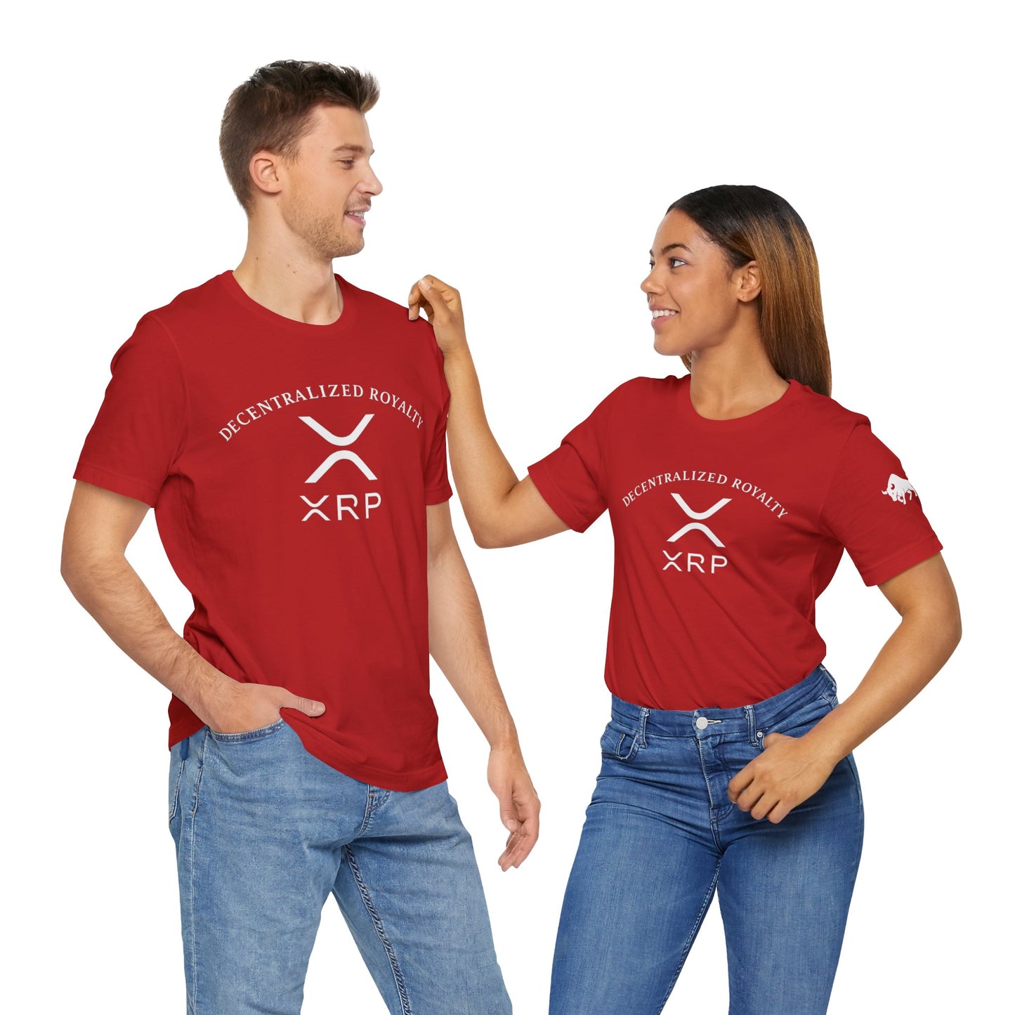 Premium XRP Investor Shirt - Decentralized Royalty Bull Sleeve Design by TheBullThread