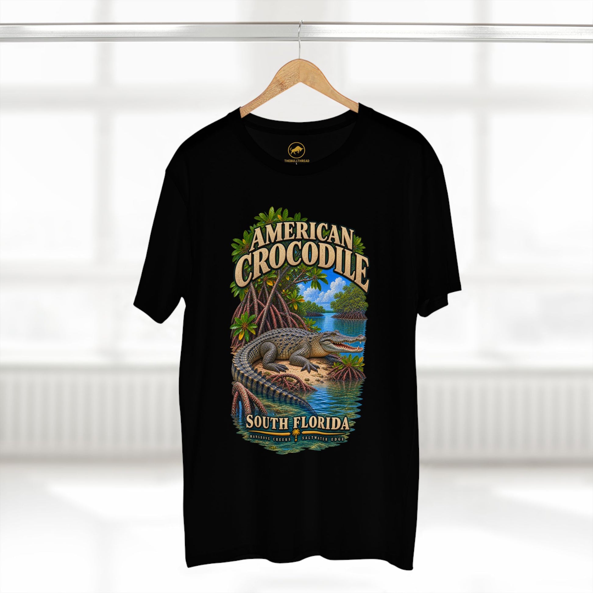 American Crocodile Shirt, South Florida Wildlife T Shirt, Crocodile Shirt, Mangrove Creek Reptile Tee, Florida Nature Gift.