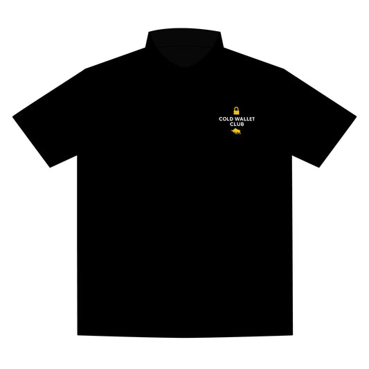 Cold Wallet Club Premium Polo - Embroidered Bitcoin Investor Shirt