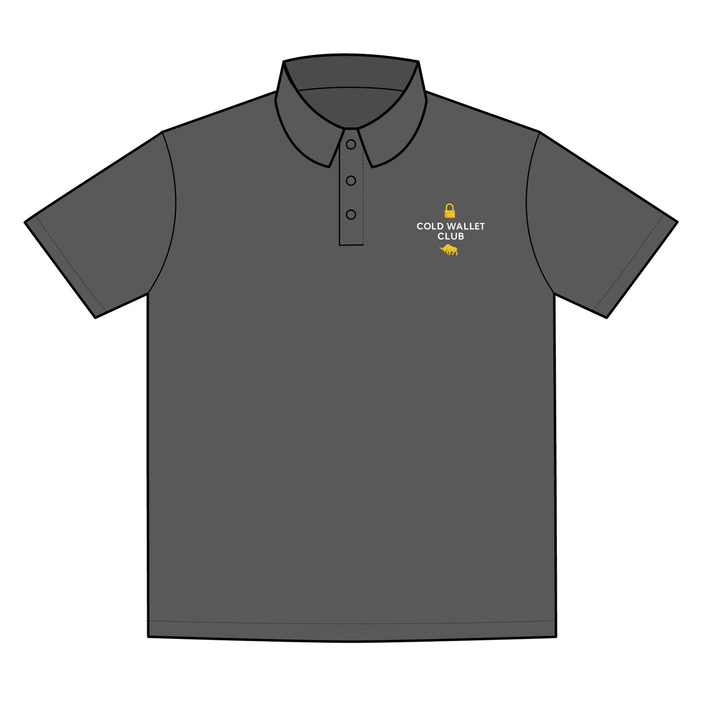Cold Wallet Club Premium Polo - Embroidered Bitcoin Investor Shirt