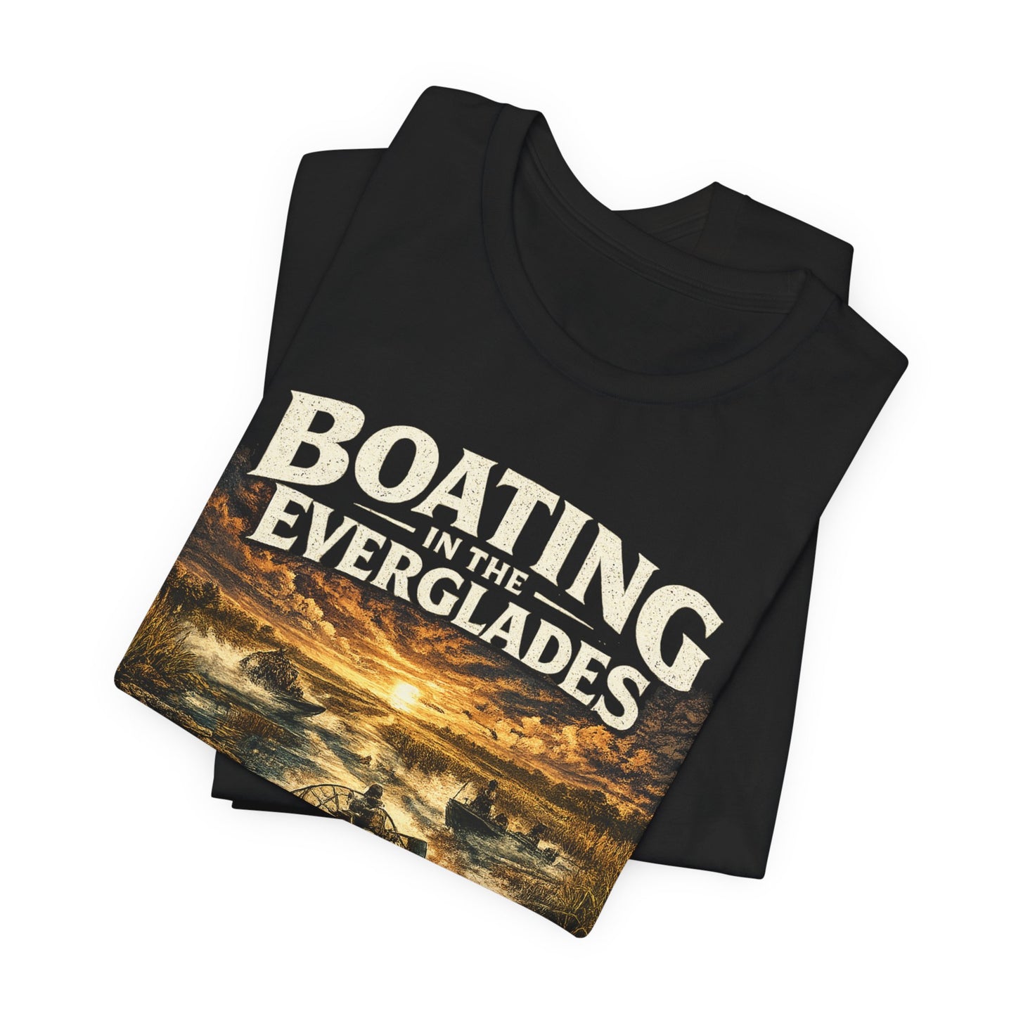Florida Everglades Shirt Boating in the Everglades Airboat Shirt Alligator Shirt South Florida Tee Wildlife Graphic T-Shirt.