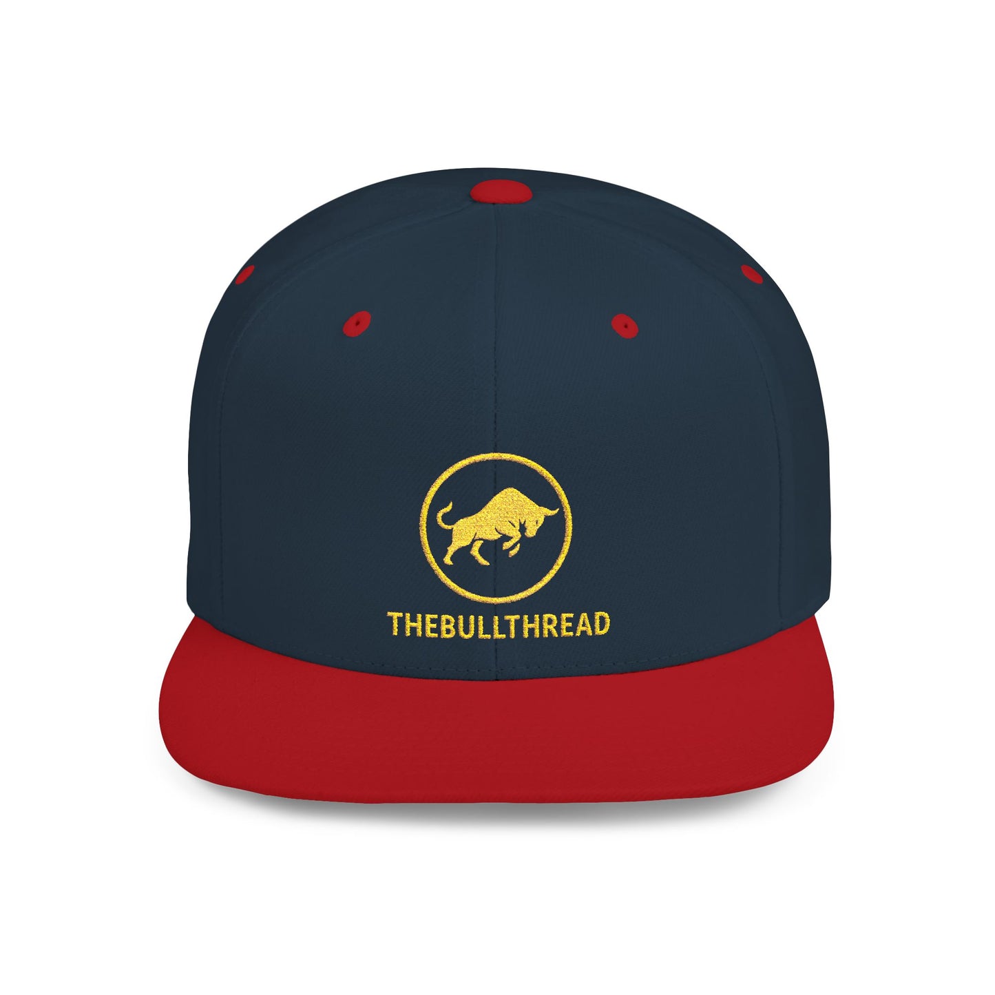 Premium Embroidered Snapback Hat - 6089M Flat-Bill Crypto Cap by TheBullThread