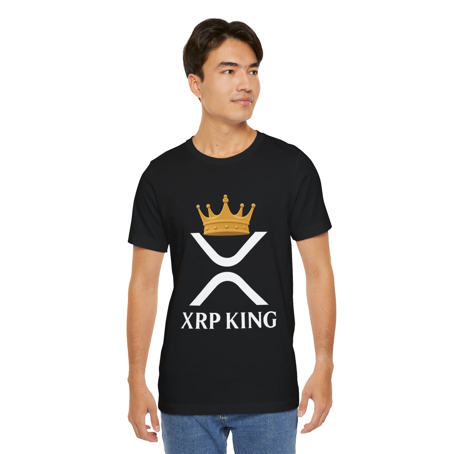 Premium XRP Crypto T-Shirt - XRP King Crowned Royalty Design by TheBullThread