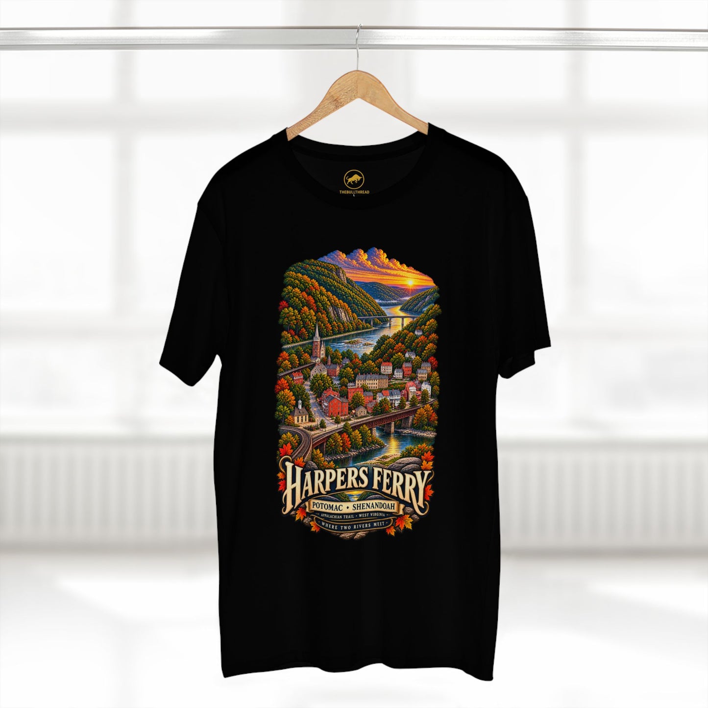 Harpers Ferry West Virginia Shirt, Appalachian Trail Tee, Potomac Shenandoah Rivers, Historic Town Travel T-Shirt, WV Gift.