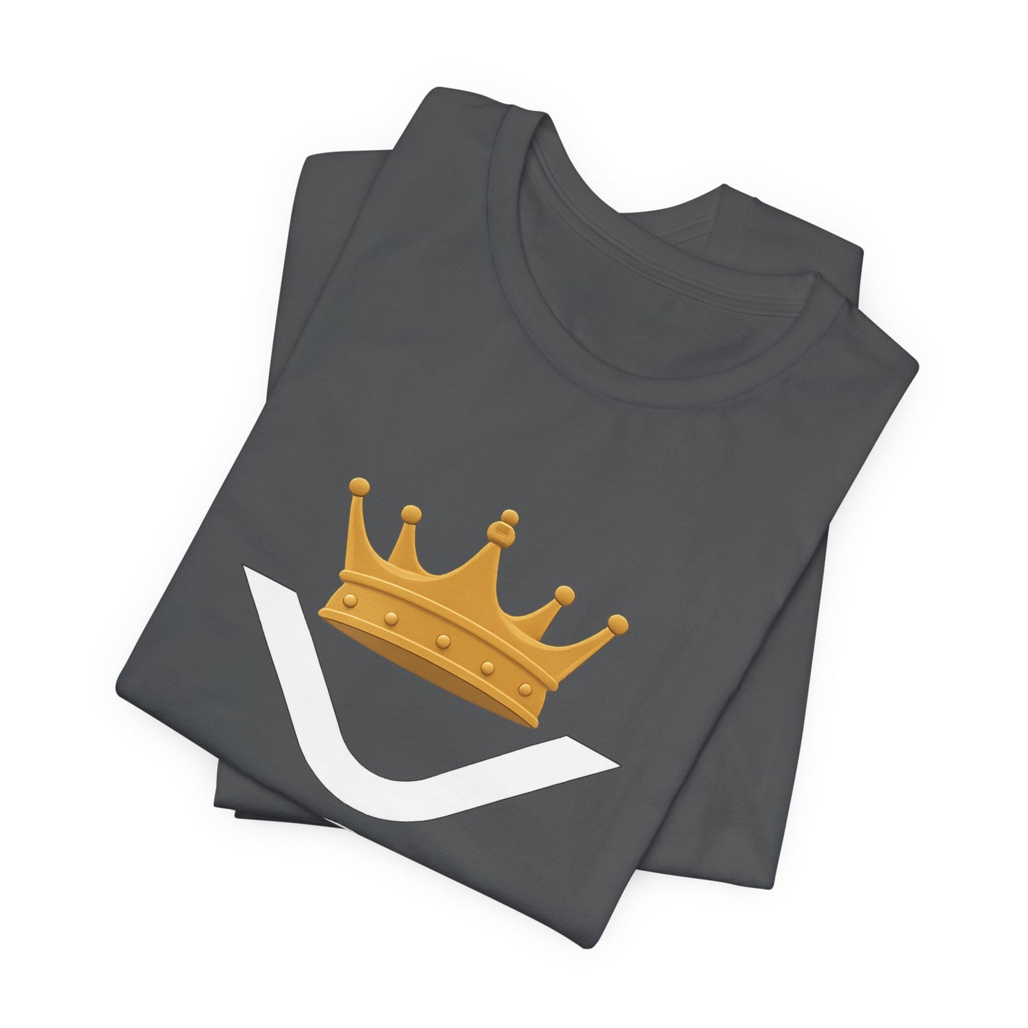 Premium XRP Crypto T-Shirt - XRP King Crowned Royalty Design by TheBullThread