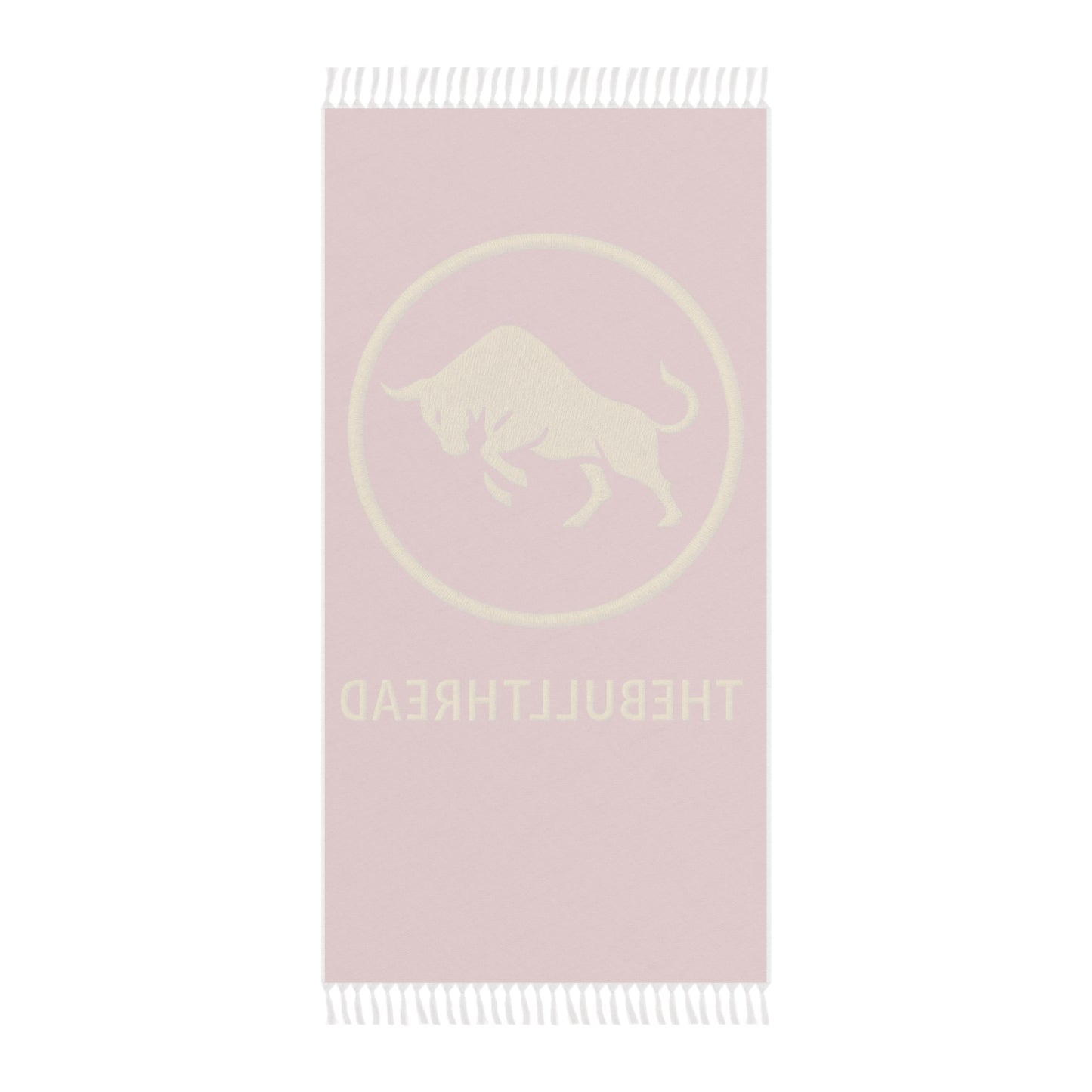 Premium Boho Beach Blanket - Dark Red with Golden Ring & Bull by TheBullThread