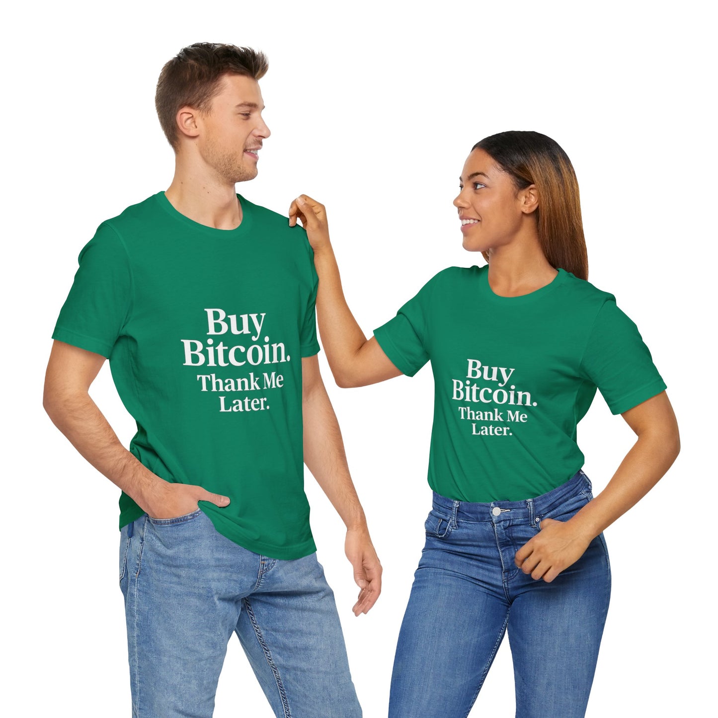 Premium Crypto T-Shirt - Buy Bitcoin Thank Me Later Design by TheBullThread