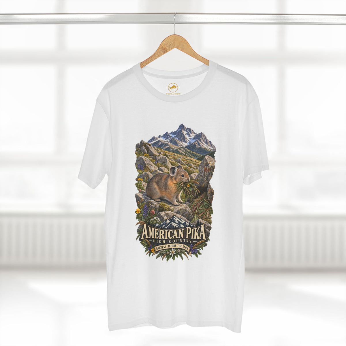 American Pika Shirt, Rocky Mountain Wildlife Tee, Alpine Hiking Graphic T-Shirt.