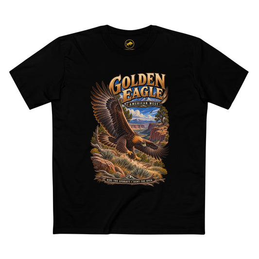 Golden Eagle Shirt, American West Wildlife Tee, Western Bird of Prey Graphic T-Shirt, Raptor Nature Gift.