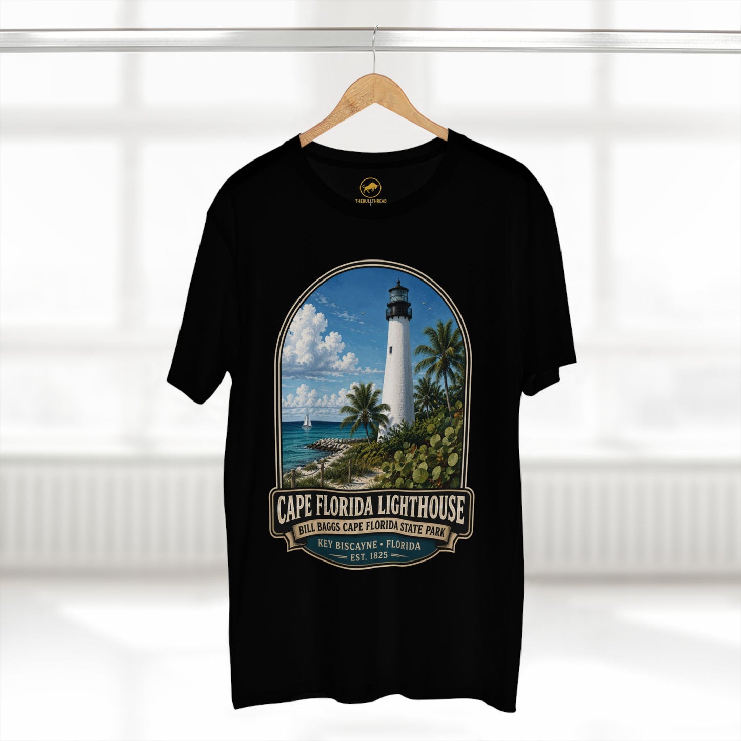 Cape Florida Lighthouse Shirt, Key Biscayne Florida Tee, Bill Baggs State Park Shirt, Vintage Coastal Lighthouse Gift.