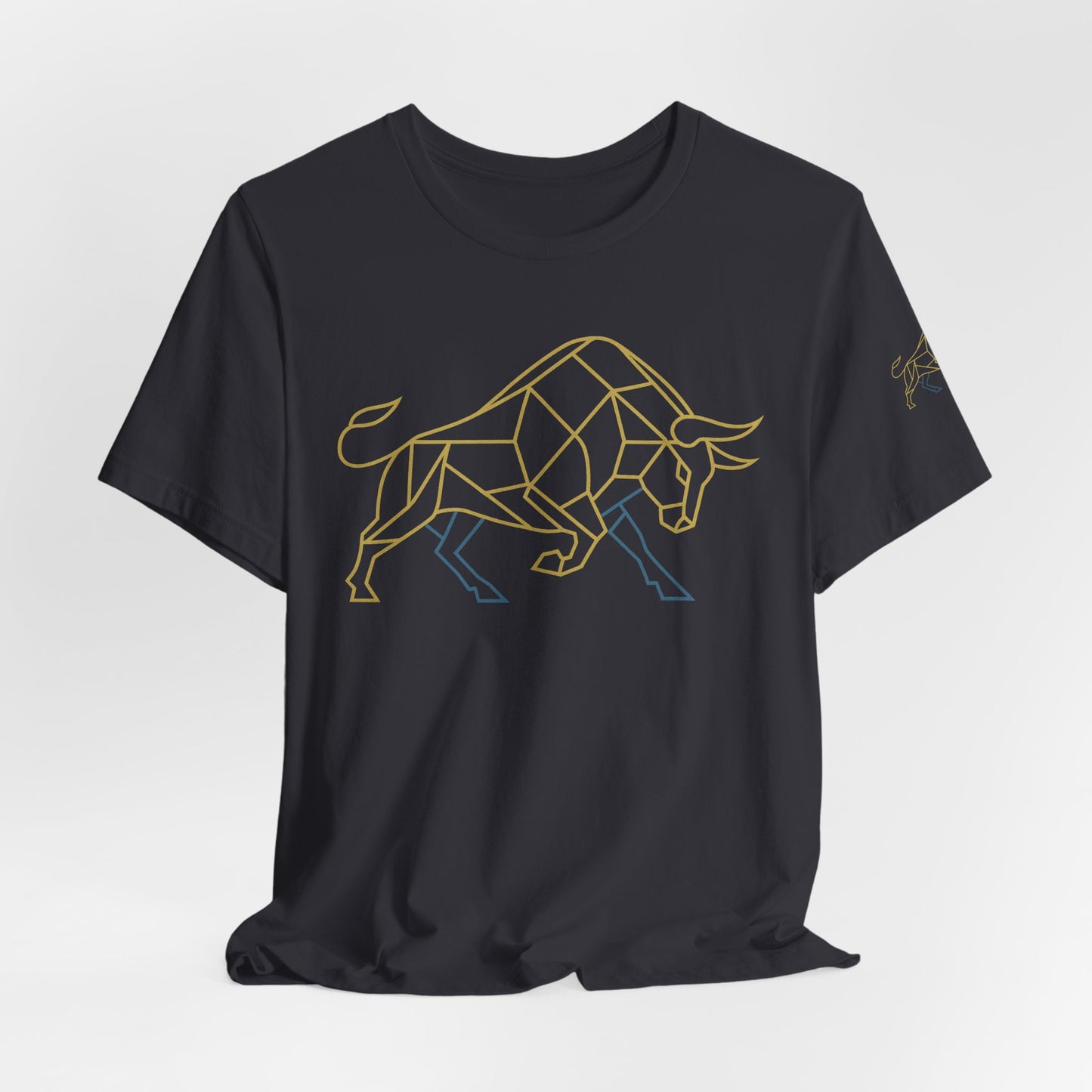 Premium Minimalist Crypto T-Shirt - Geometric Bull Graphic Inspired by Bitcoin & XRP by TheBullThread