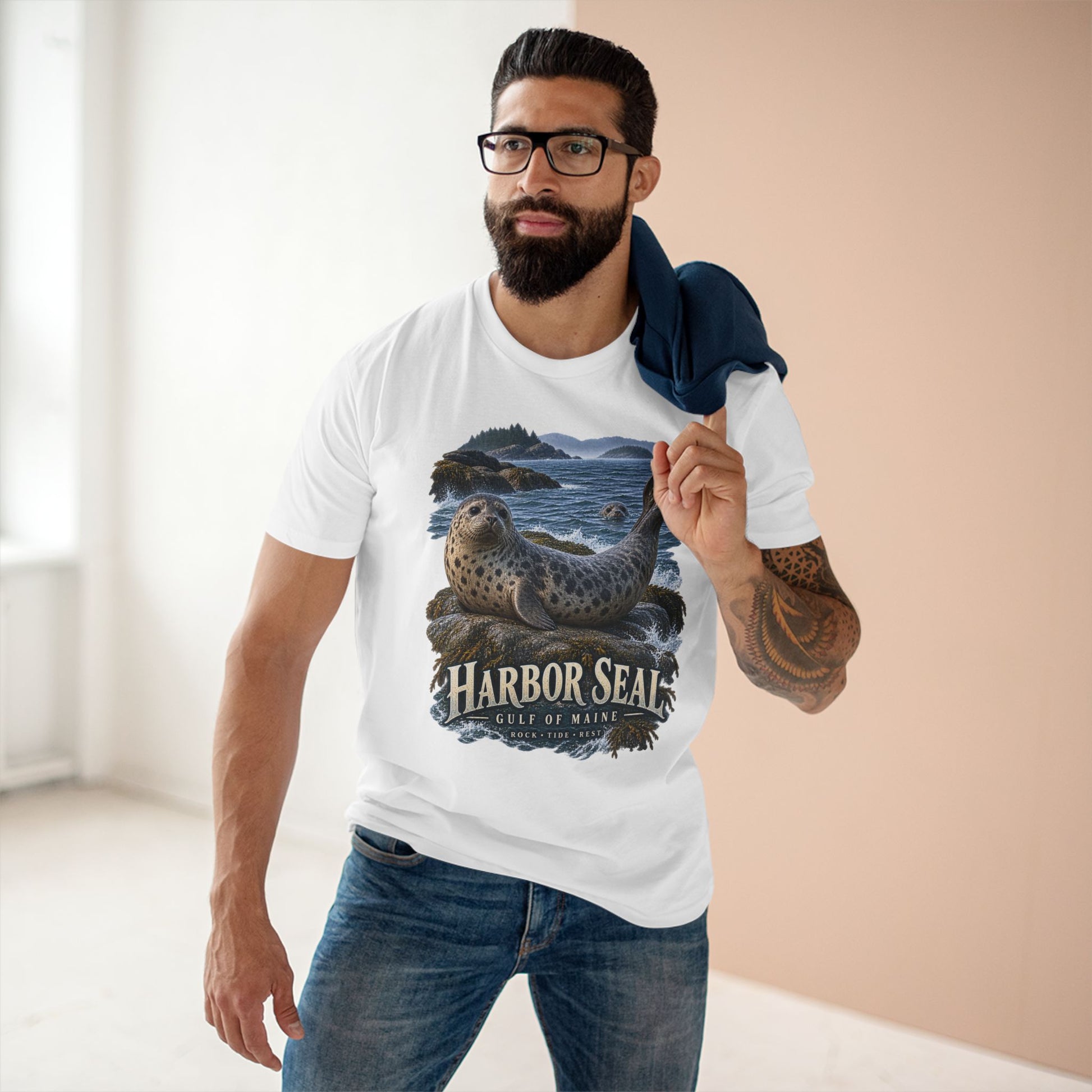 Harbor Seal Gulf of Maine T-Shirt - New England Coastal Wildlife Graphic.