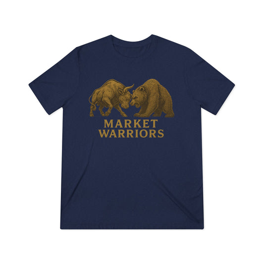 Premium Triblend Crypto Tee - Market Warriors Bull vs Bear Design by TheBullThread