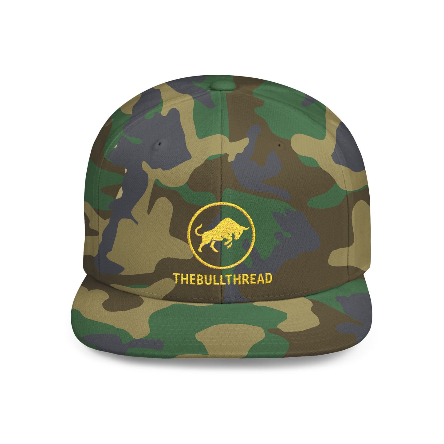 Premium Embroidered Snapback Hat - 6089M Flat-Bill Crypto Cap by TheBullThread