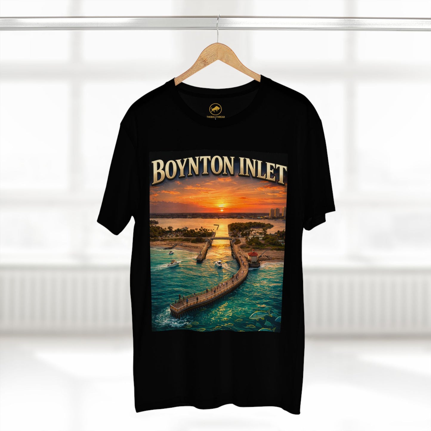 Boynton Inlet Shirt, Florida Coastal Shirt, Boynton Beach Tee, Fishing Pier Shirt, Ocean Inlet Tee, South Florida Shirt, AS Colour 5001.