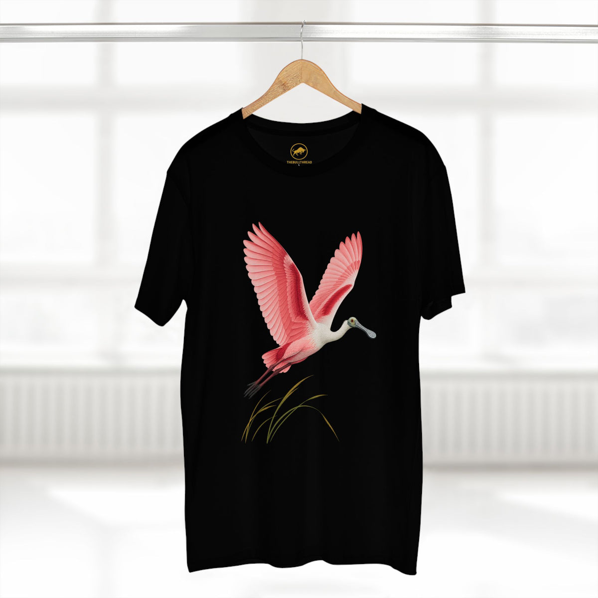 Roseate Spoonbill Shirt, Flying Pink Bird Graphic Tee, Florida Wildlife and Birdwatcher Gift.