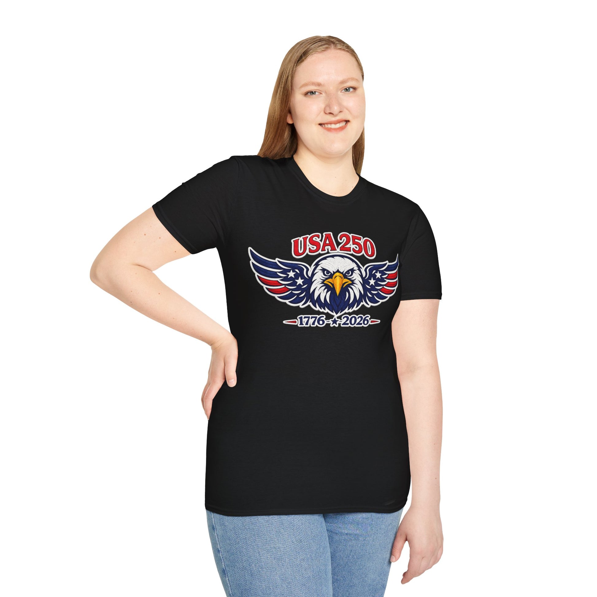 USA 250 Shirt Premium American Eagle Patriotic T Shirt | 1776 2026 America 250 USA Tee Independence Day Shirt.