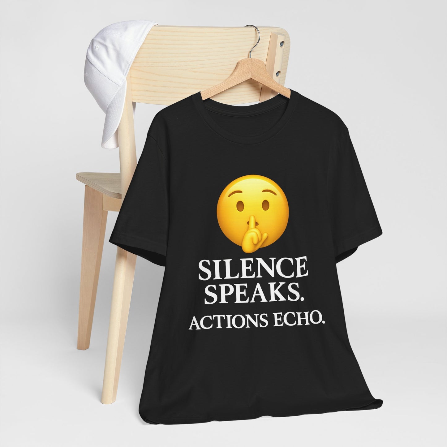 Silence Speaks Actions Echo Shirt - Motivational Quote T-Shirt - Charging Bull Graphic Tee - Inspirational Streetwear by TheBullThread