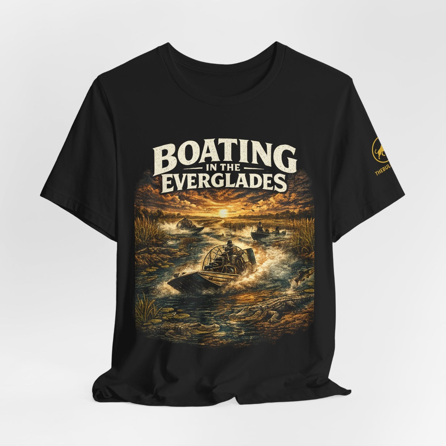 Florida Everglades Shirt Boating in the Everglades Airboat Shirt Alligator Shirt South Florida Tee Wildlife Graphic T-Shirt.