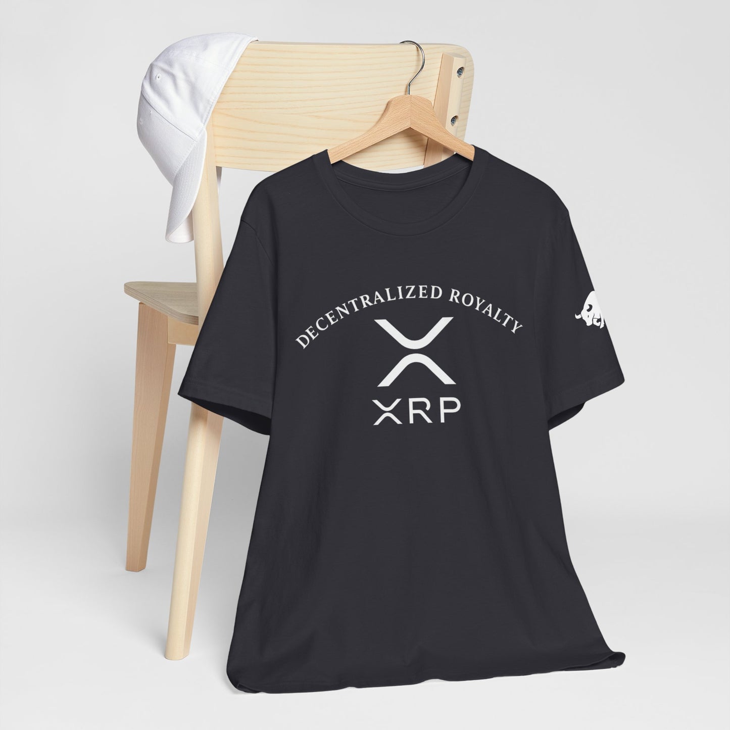 Premium XRP Investor Shirt - Decentralized Royalty Bull Sleeve Design by TheBullThread