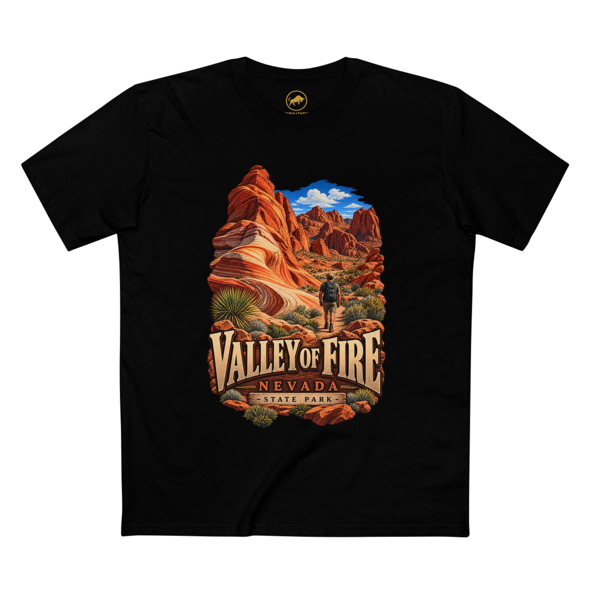 Valley of Fire Shirt, Nevada State Park Red Sandstone Hiking Tee, Desert Travel Gift.