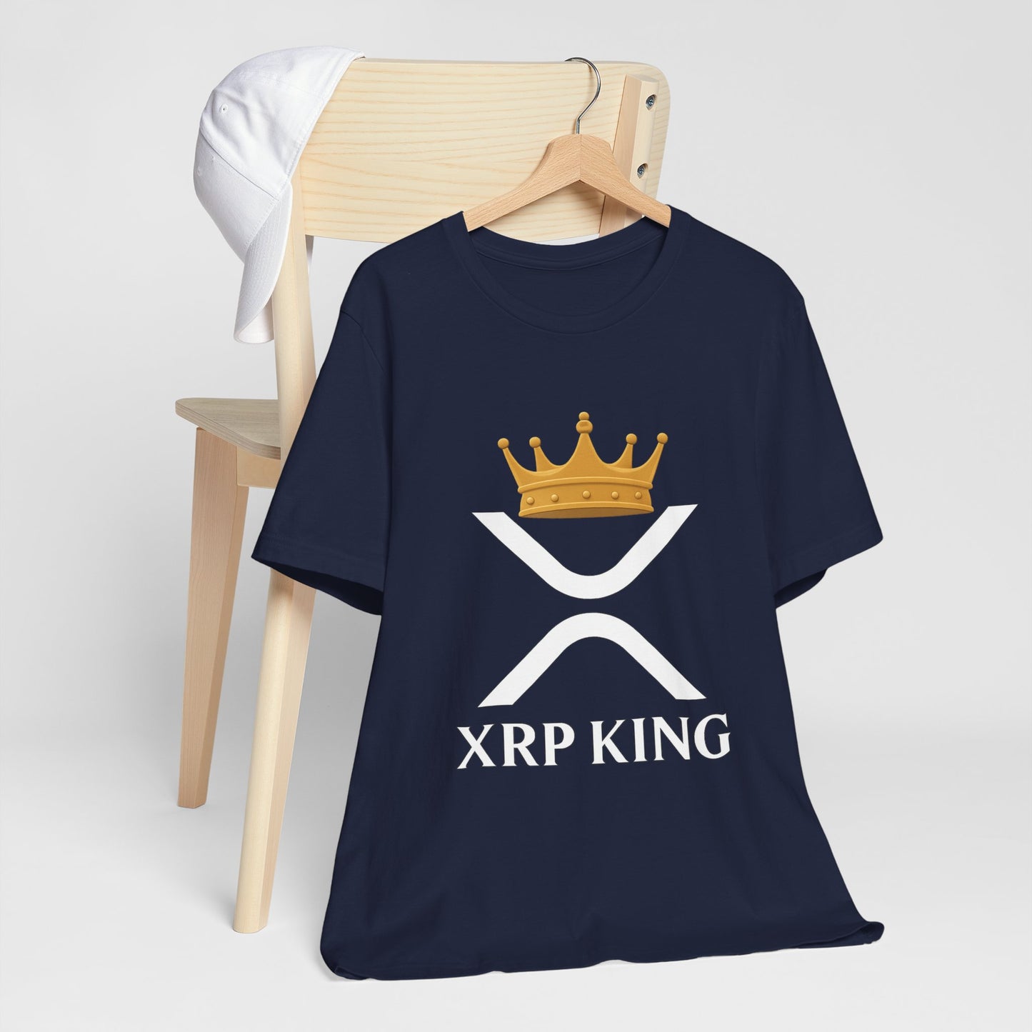 Premium XRP Crypto T-Shirt - XRP King Crowned Royalty Design by TheBullThread