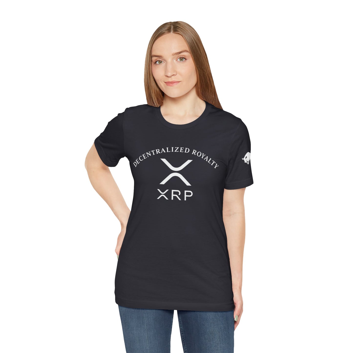 Premium XRP Investor Shirt - Decentralized Royalty Bull Sleeve Design by TheBullThread