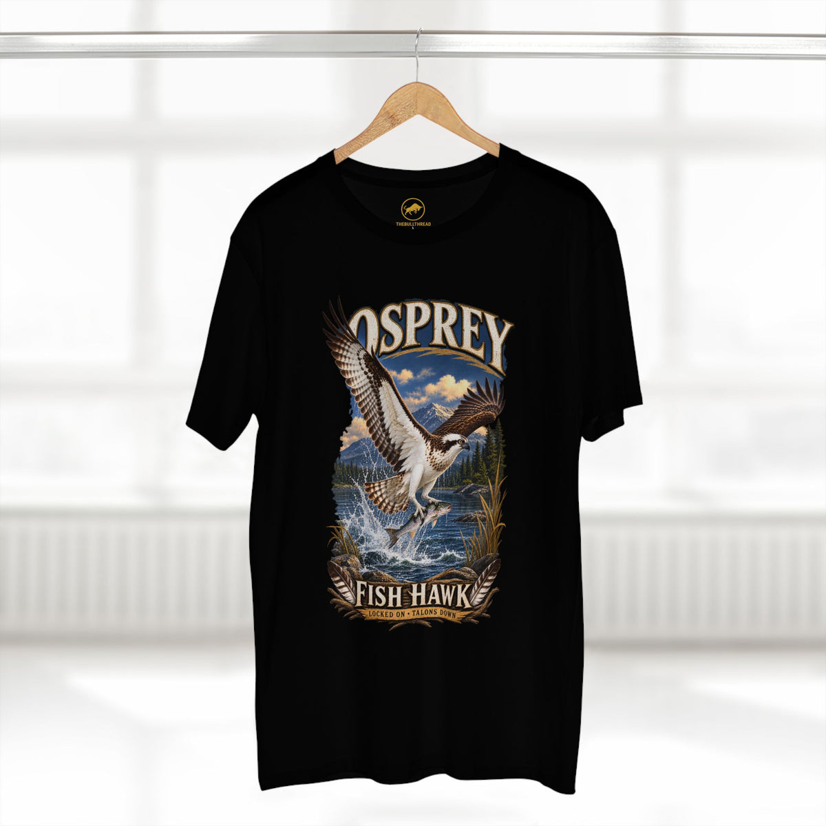 Osprey Fishing T-Shirt: Fish Hawk Bird of Prey Wildlife Graphic Tee