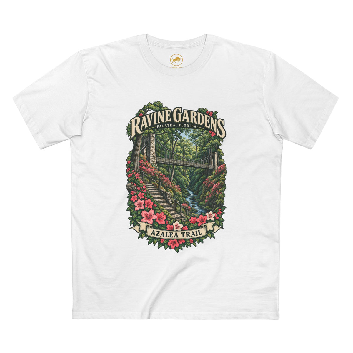 Ravine Gardens State Park Shirt, Palatka Florida Azalea Trail and Suspension Bridge Tee.