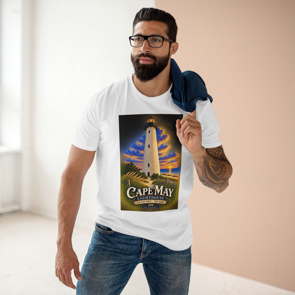 Cape May Lighthouse T-Shirt, Cape May Point New Jersey Coastal Shirt, Jersey Shore Lighthouse Tee