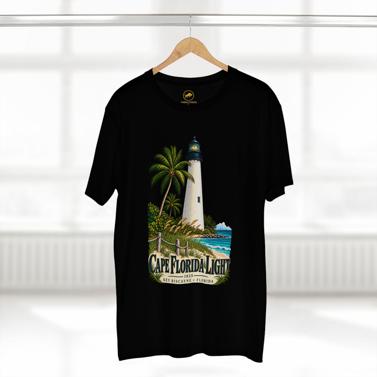 Cape Florida Light Shirt, Key Biscayne Lighthouse Graphic Tee, Florida Coastal Landmark Beach Travel Gift.