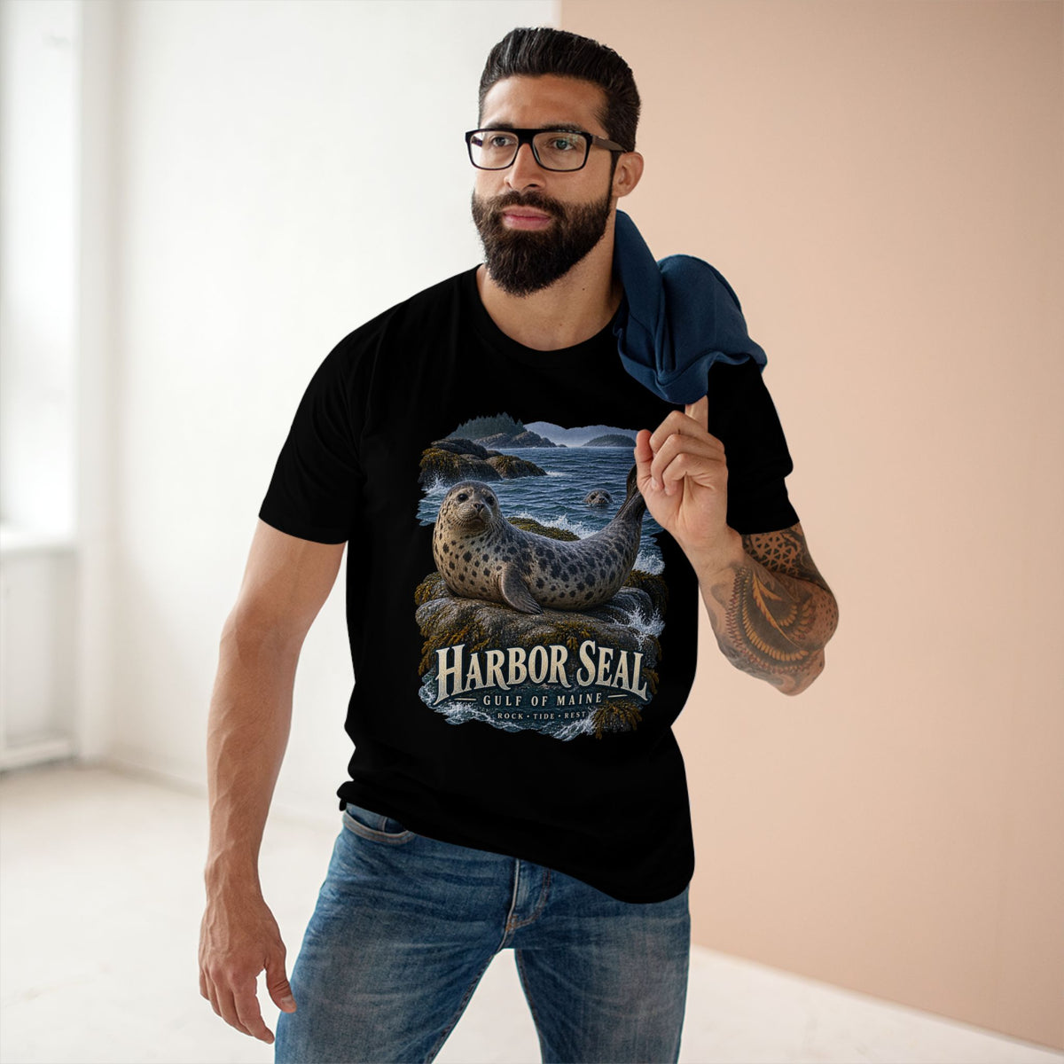Harbor Seal Gulf of Maine T-Shirt - New England Coastal Wildlife Graphic.