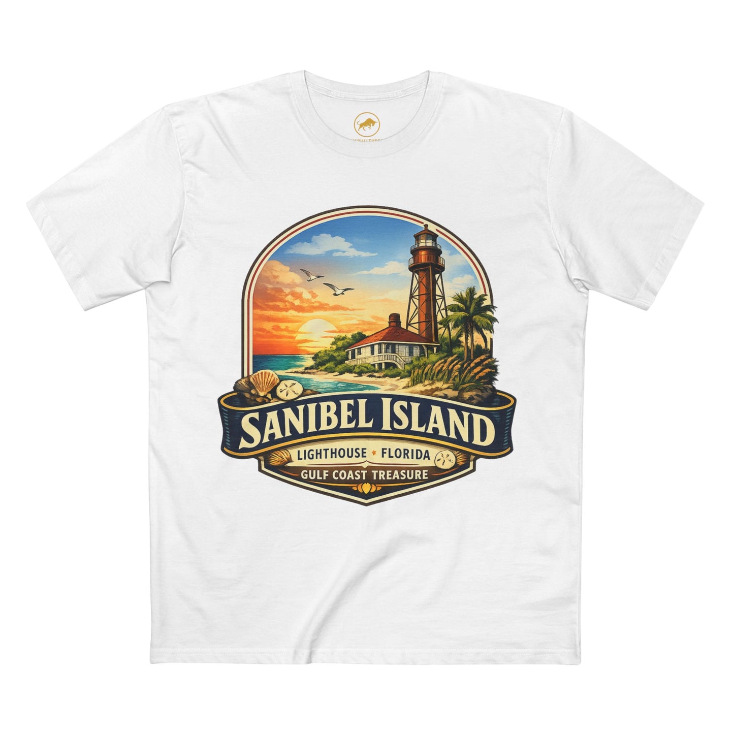 Sanibel Island Lighthouse Florida Shirt, Premium AS Colour 5001 Gulf Coast Treasure Tee, Florida Vacation Souvenir Gift.