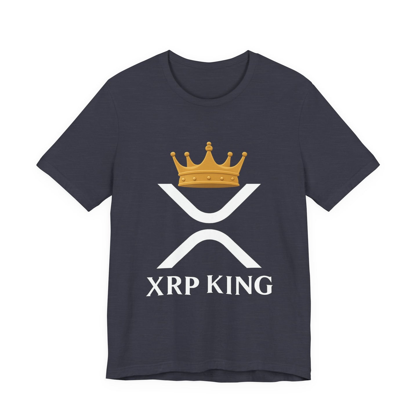 Premium XRP Crypto T-Shirt - XRP King Crowned Royalty Design by TheBullThread