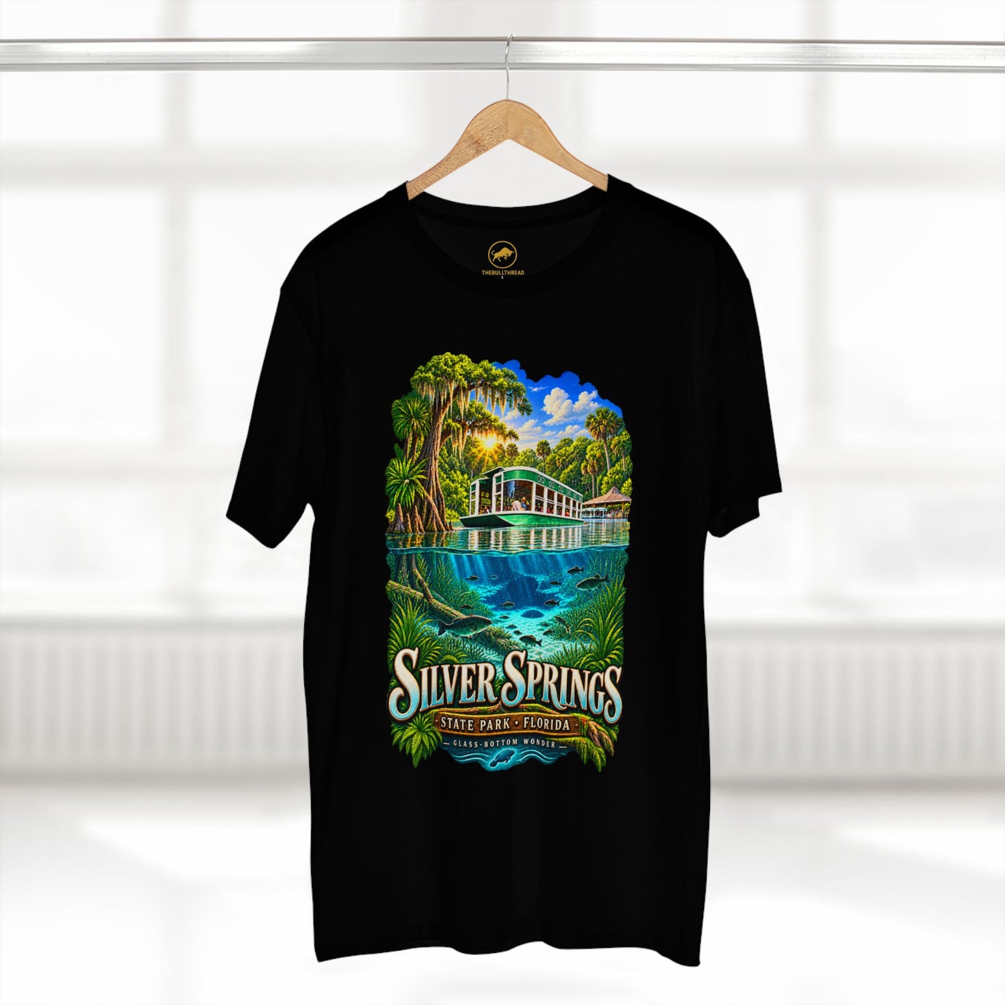 Silver Springs State Park Shirt, Vintage Florida Glass-Bottom Boat Graphic Tee.