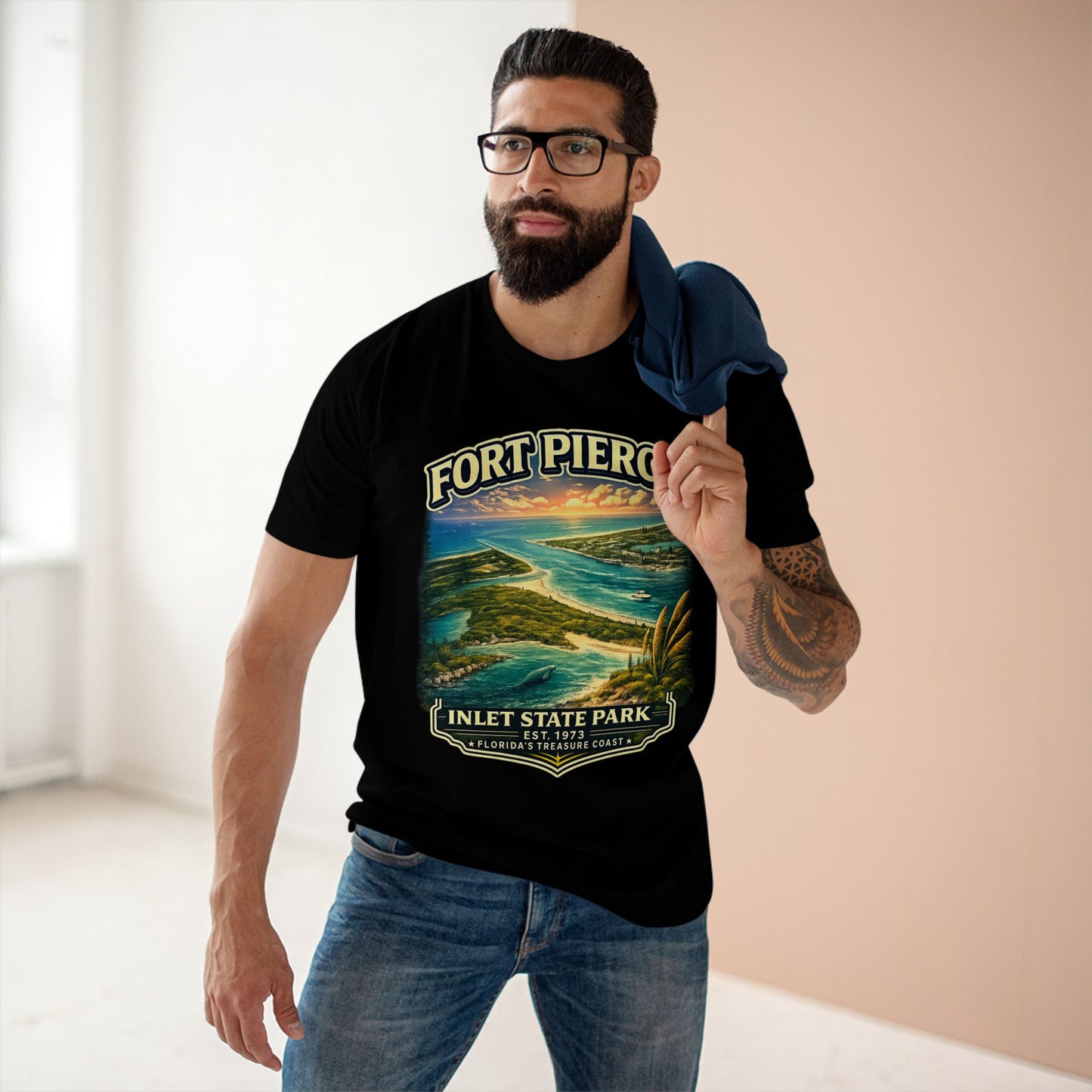 Fort Pierce Inlet State Park Shirt, Florida Coastal Graphic Tee, Treasure Coast Vintage T-Shirt, Ocean Fishing Beach Gift.