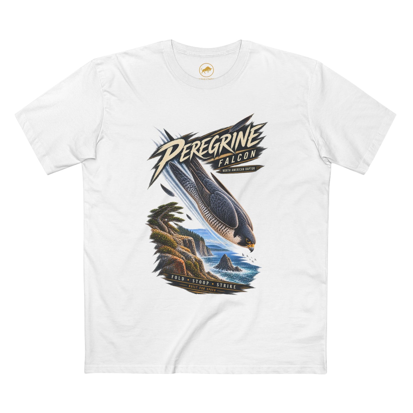 Peregrine Falcon Shirt, Bird of Prey Graphic Tee, Birding Raptor Wildlife T-Shirt