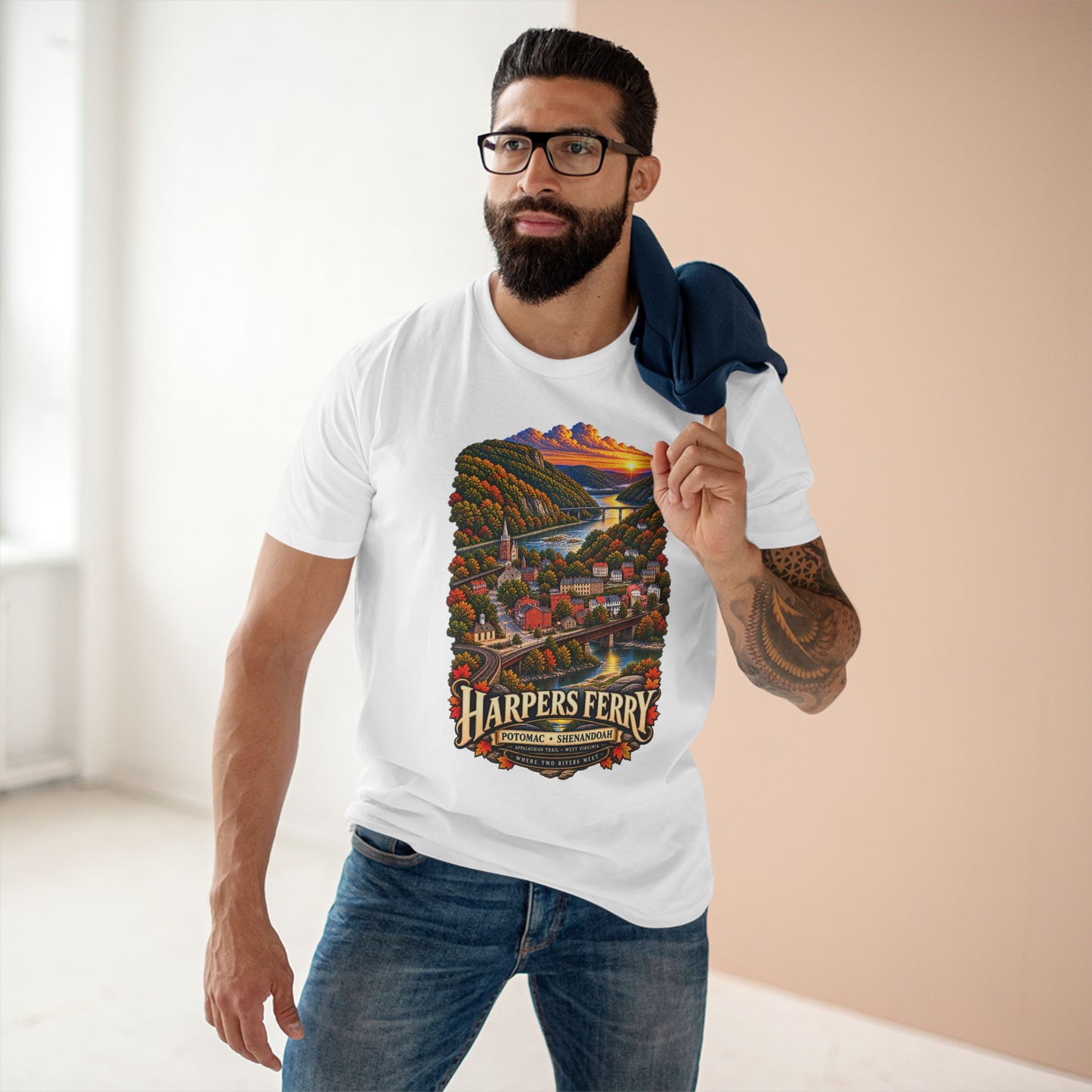 Harpers Ferry West Virginia Shirt, Appalachian Trail Tee, Potomac Shenandoah Rivers, Historic Town Travel T-Shirt, WV Gift.