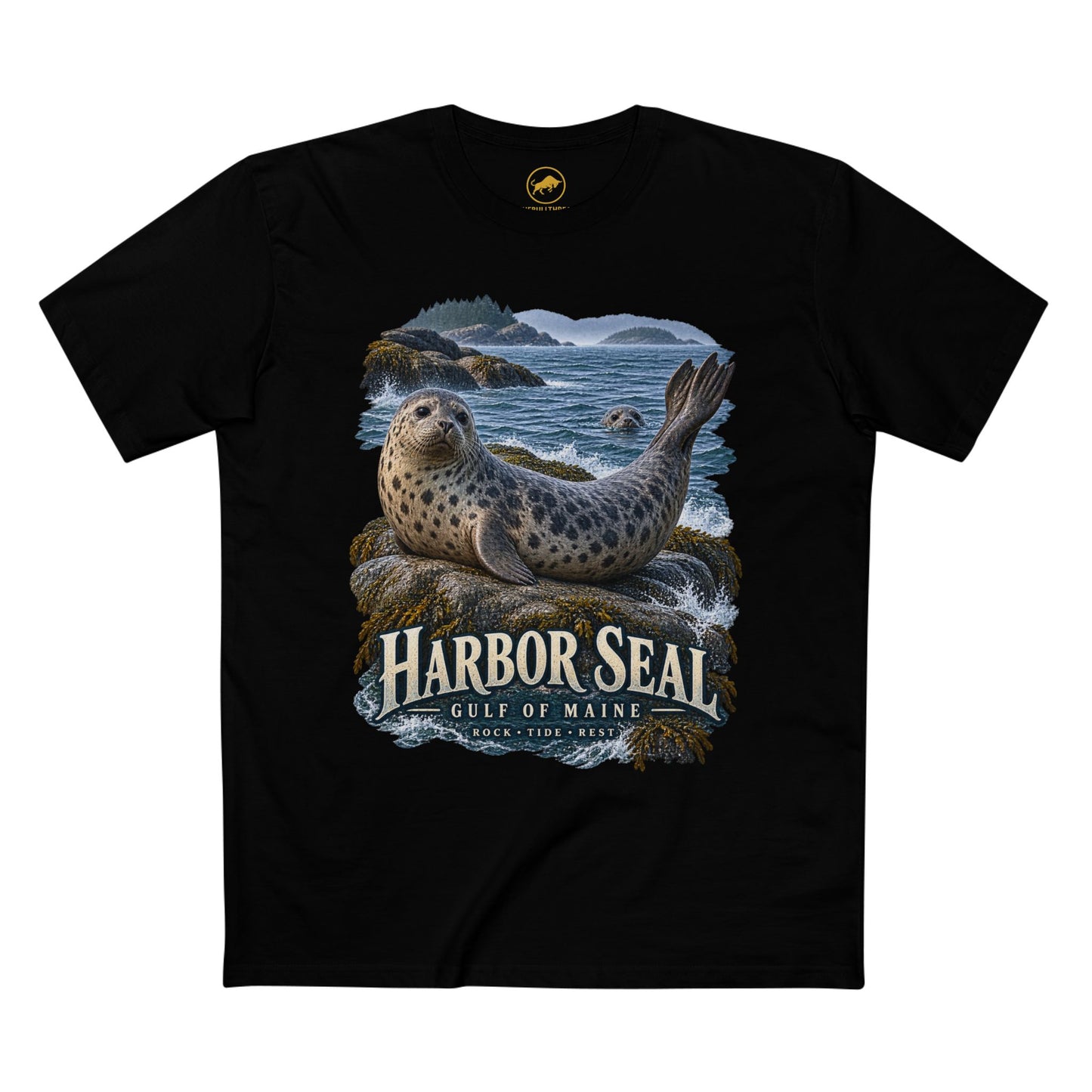 Harbor Seal Gulf of Maine T-Shirt - New England Coastal Wildlife Graphic.