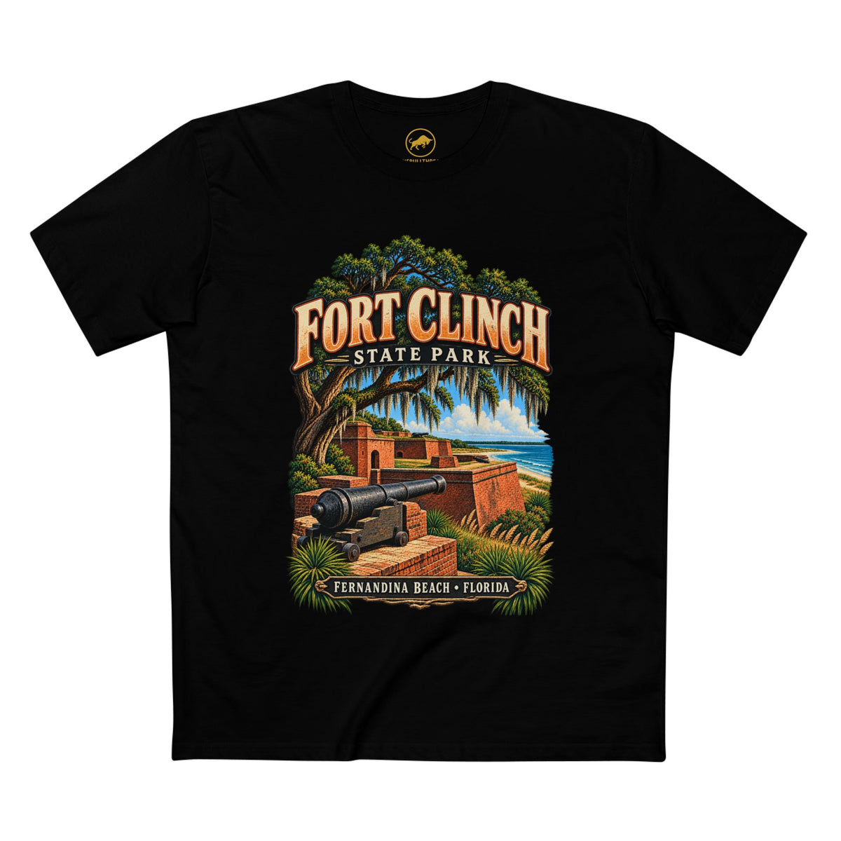 Fort Clinch State Park Shirt, Fernandina Beach Florida Historic Cannon Graphic Tee.