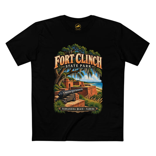 Fort Clinch State Park Shirt, Fernandina Beach Florida Historic Cannon Graphic Tee.