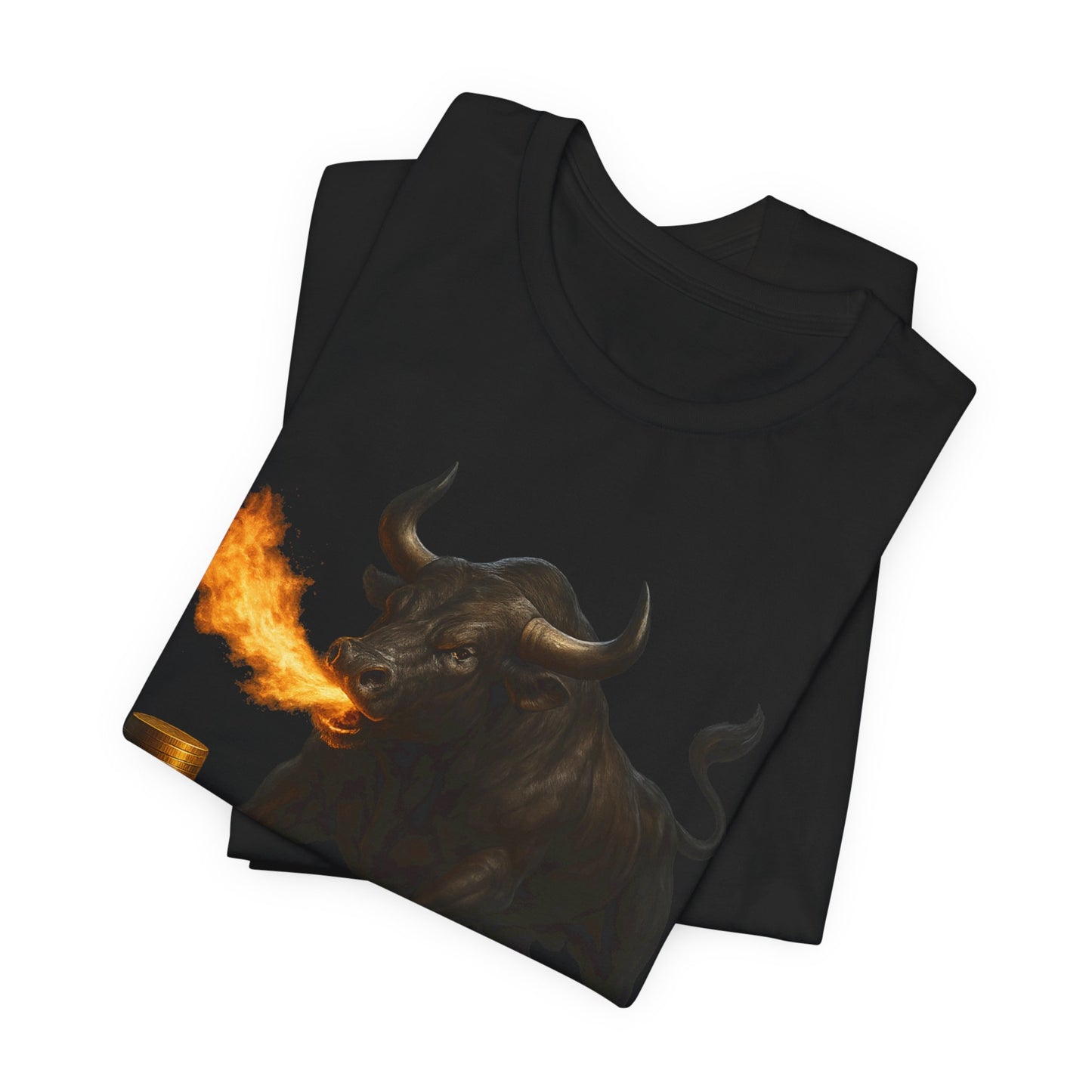 Fire Breathing Bull Shirt - Motivational Unstoppable Force Tee | Powerful Wealth Mindset Streetwear by TheBullThread