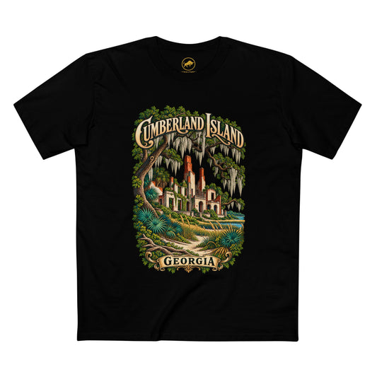 Cumberland Island Georgia Shirt - Dungeness Ruins and Live Oak Coastal Tee.