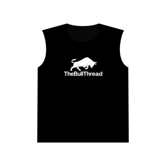 Slim Fit Muscle Tank - Premium White Bull Logo Streetwear by TheBullThread